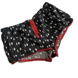 Victoria’s Secret Bottoms Women's XL Pajama Penguin Shorts Black and Red